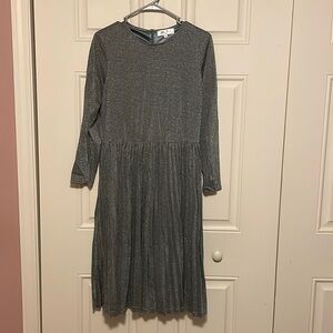 SHIMMERY Pleated Dress Size S